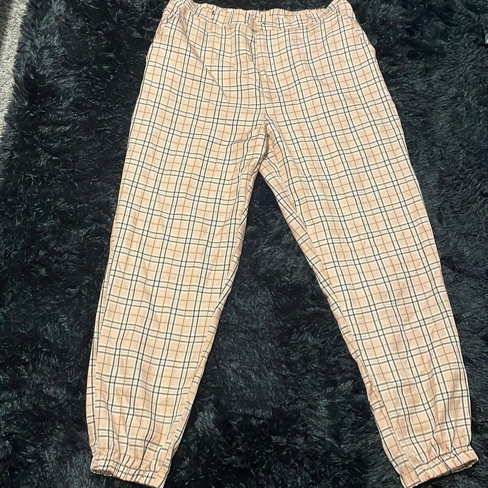 Rue 21 plaid pants.  Plus size. Buy two get one free